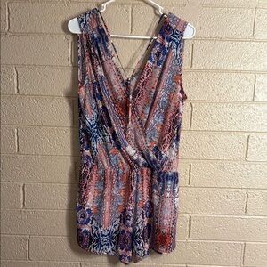 Heartloom Multicolor Patterned romper